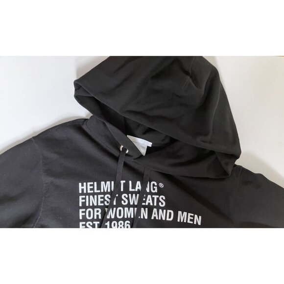 Helmut Lang Black Standard Fine Hoodie Size Men's Medium/ Women's Large - Picture 5 of 8